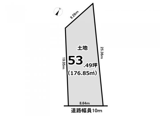 奈良市学園南1丁目【建築条件なし土地・限定1区画】